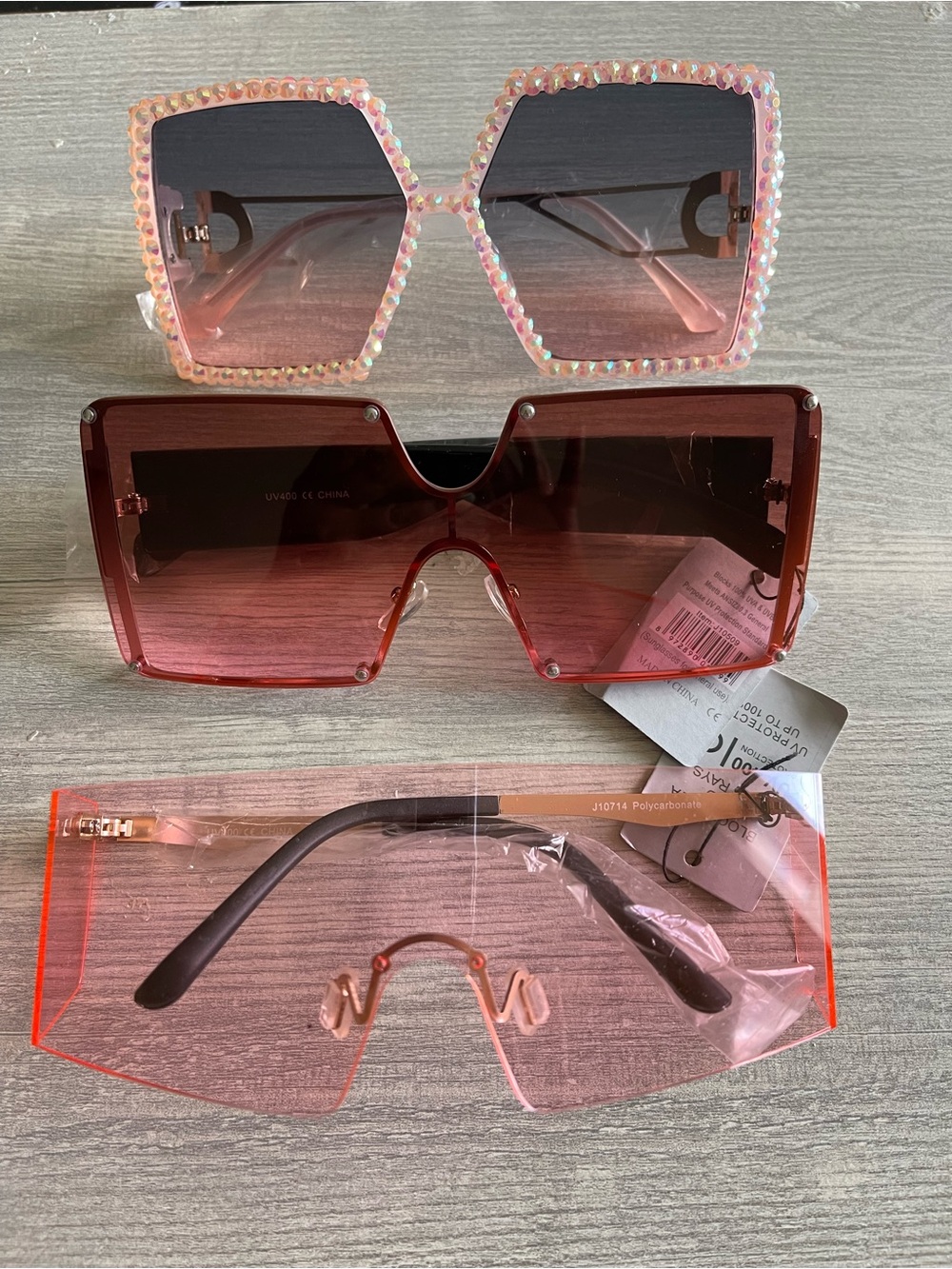Stylish Pink Gradient Women's Sunglasses - Designer Look